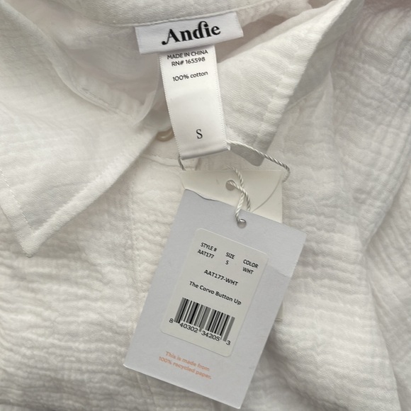 NWT Andie Swim The Corvo Button Up - Picture 4 of 4
